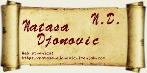 Nataša Đonović vizit kartica